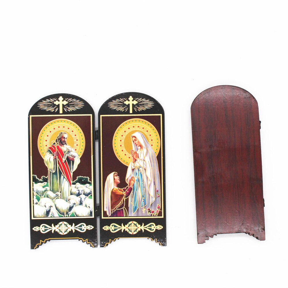 Orthodoxe Pictogrammen Jezus Christus Katholieke Virgin Mary Hout Iconostasis Kerk Gebruiksvoorwerpen Chrimstas Religieuze Relikwieën Ambachten