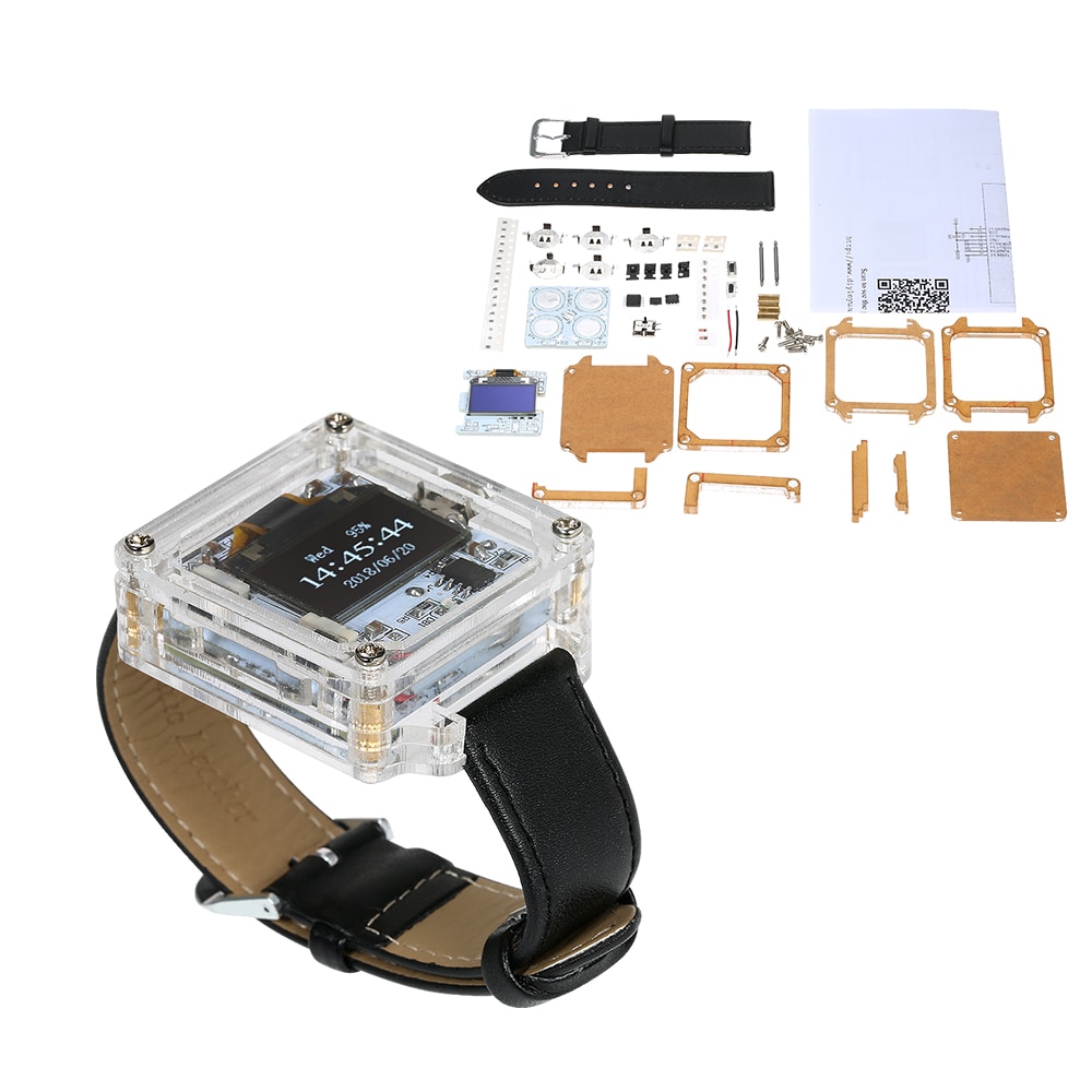 Single-Chip Digitale LED Horloge Elektronische Klok Kit Transparante Horloge DIY LED Digitale Buis Horloge DIY Kit