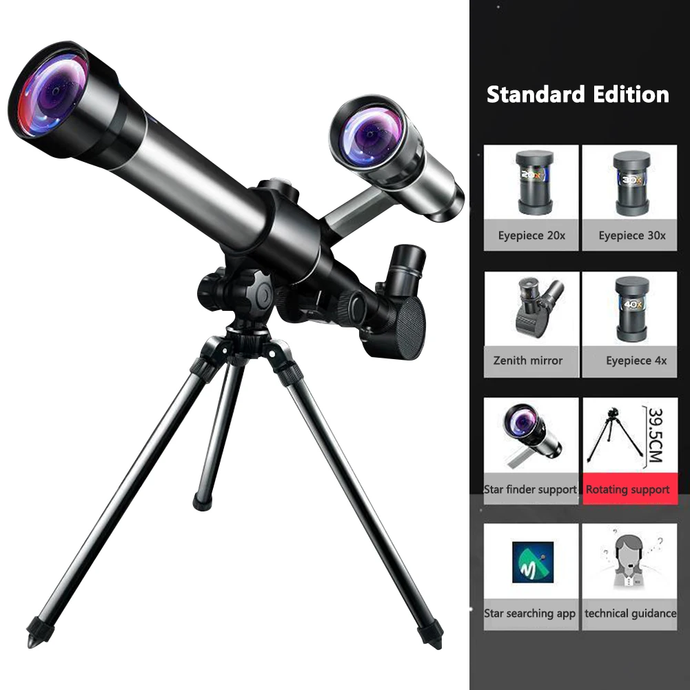 Hd-teleskop astronomiskt teleskop hög förstoring monokulär barn vetenskapligt experiment kikare undervisning