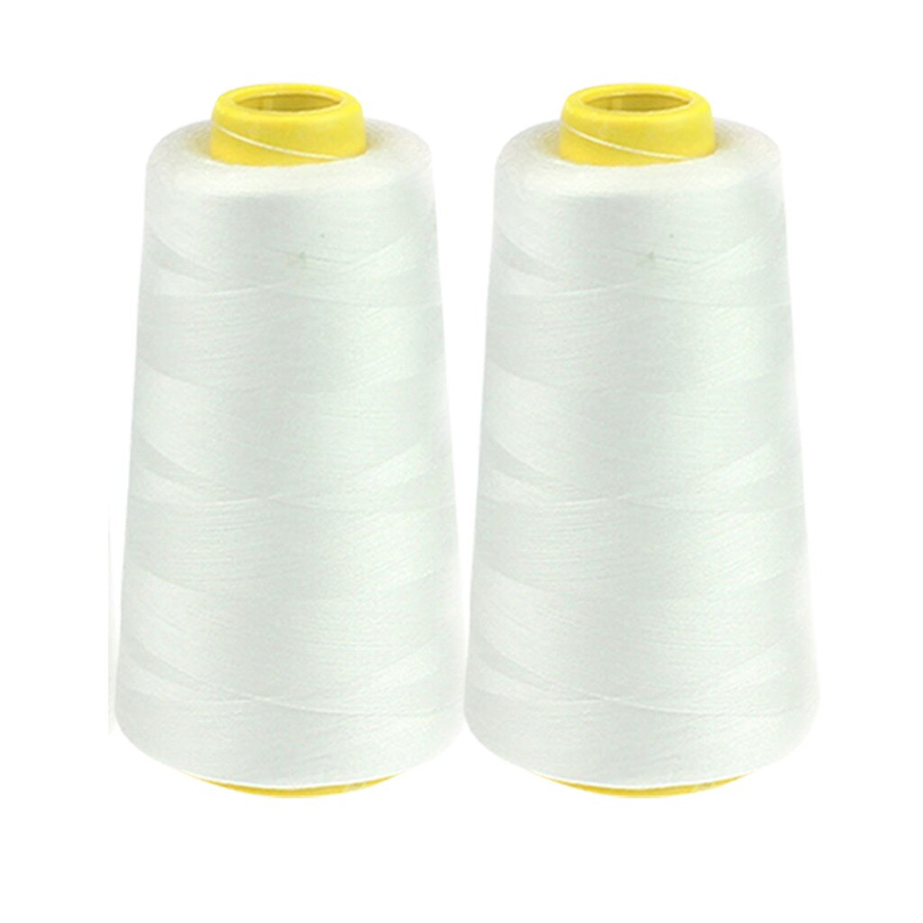 Color Polyester Sewing Thread Pagoda Thread Clothes DIY Tools Household DIY Accessories hilos para cose 2PC 2300 Yards: White