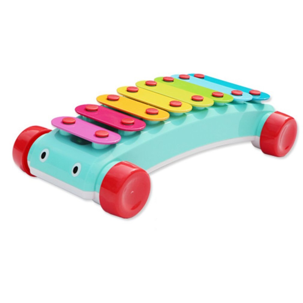 Jouet d'illumination Octave, harpe à main de couleur, entraînement pratique, capacité visuelle d'entraînement sans bords et coins: Bleu