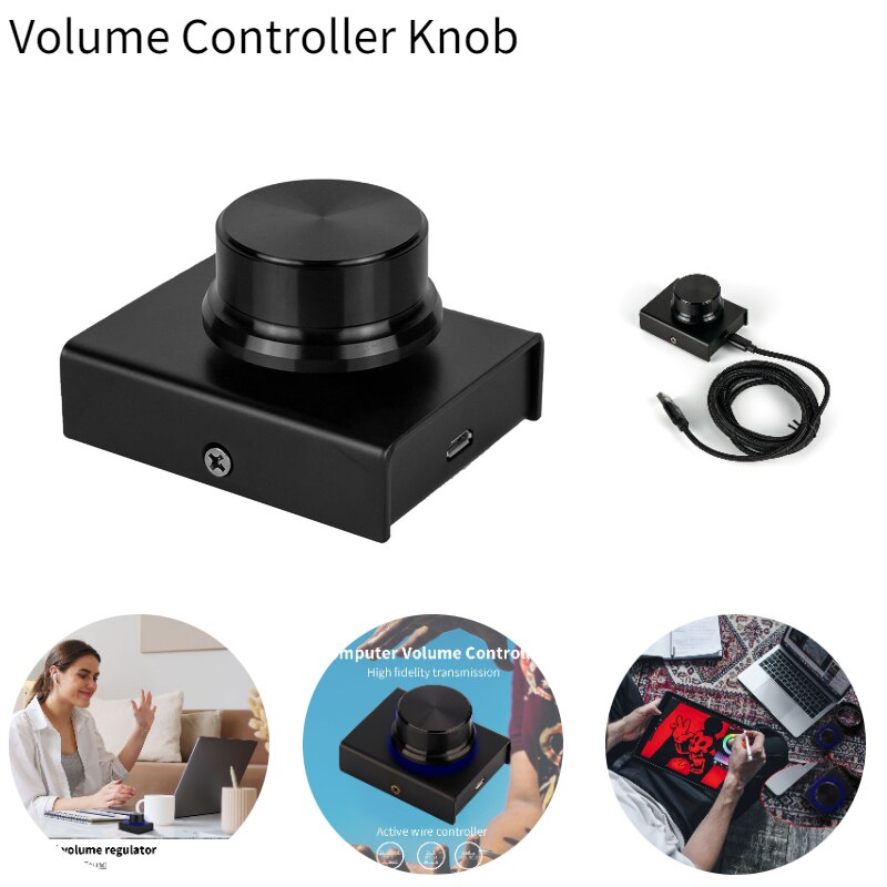 USB Volume Control Lossless For PCLaptop Plug and Play Speaker Volume Controller Knob Adjuster Digita One Key Mute Function Knob
