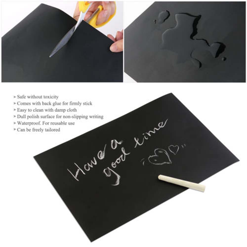 8pcs/set Removable Blackboard Stickers Chalkboard Wall Polymeric PVC Stickers Decals 30x20CM Vinyl