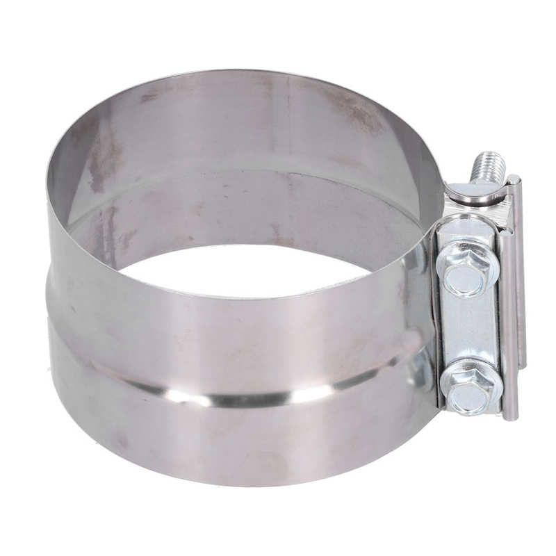 5in Stainless Steel Exhaust Pipe Coupler Band Clamp Lap Joint Connector for Muffler Downpipe Header Manifold