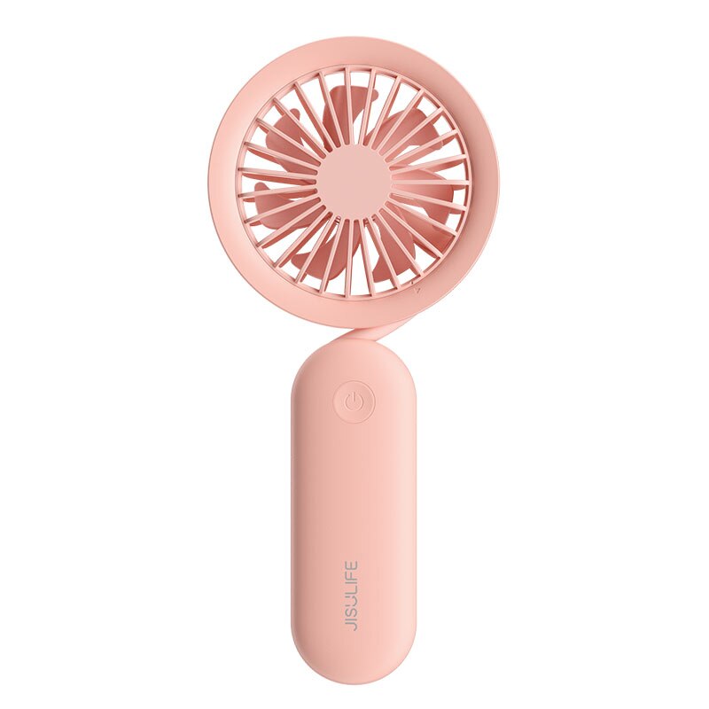 JISULIFE-Ventilador portátil para el cuello, miniventilador silencioso de mesa, plegable, recargable por USB, para el hogar y la Oficina: Portable Fan Pink
