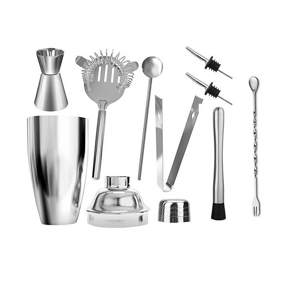 Aço inoxidável conjunto de ferramentas bartender martini boston vinho cocktail shaker mixer kit festa em casa barra bartend acessórios 550/750ml