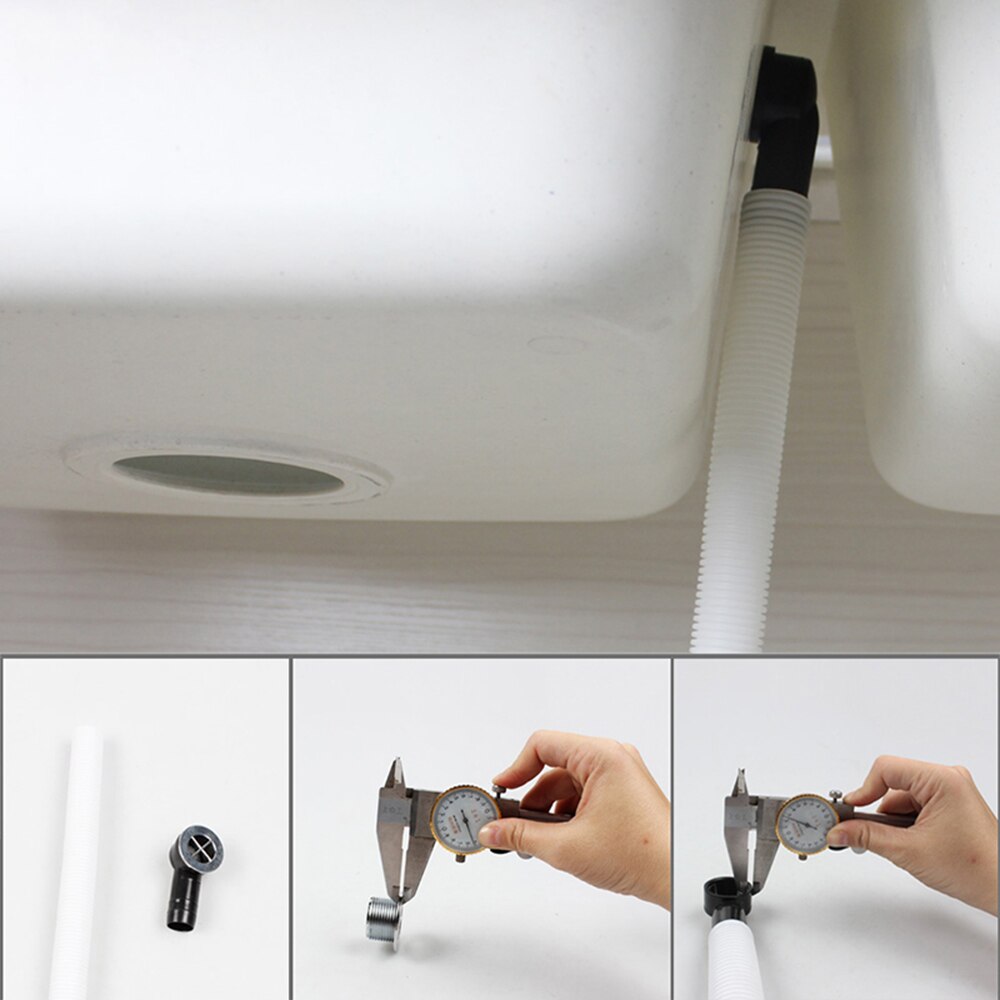 Talea køkkenvask håndvask anti-lækage overløbssamling opad rund overløb med spildeslange  qy020 c 005