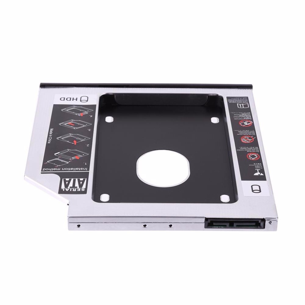 9mm/9.5mm sata till sata 2nd hdd caddie ssd-fodral hårddiskhölje för bärbar dator cd-rom diskhållare adapter