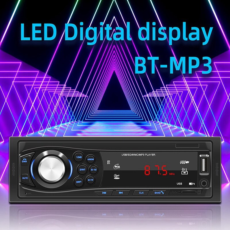Bluetooth Vintage coche Radio MP3 jugador estéreo AUX USB coche de Audio estéreo 12 PIN