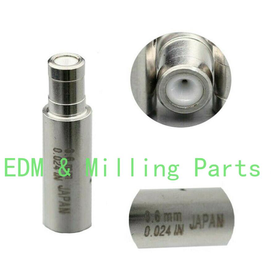 2PCS CNC EDM Wire Cut Machine Parts White Ceramic Electrode Guide 0.8MM For Drilling Puncher Mill Part