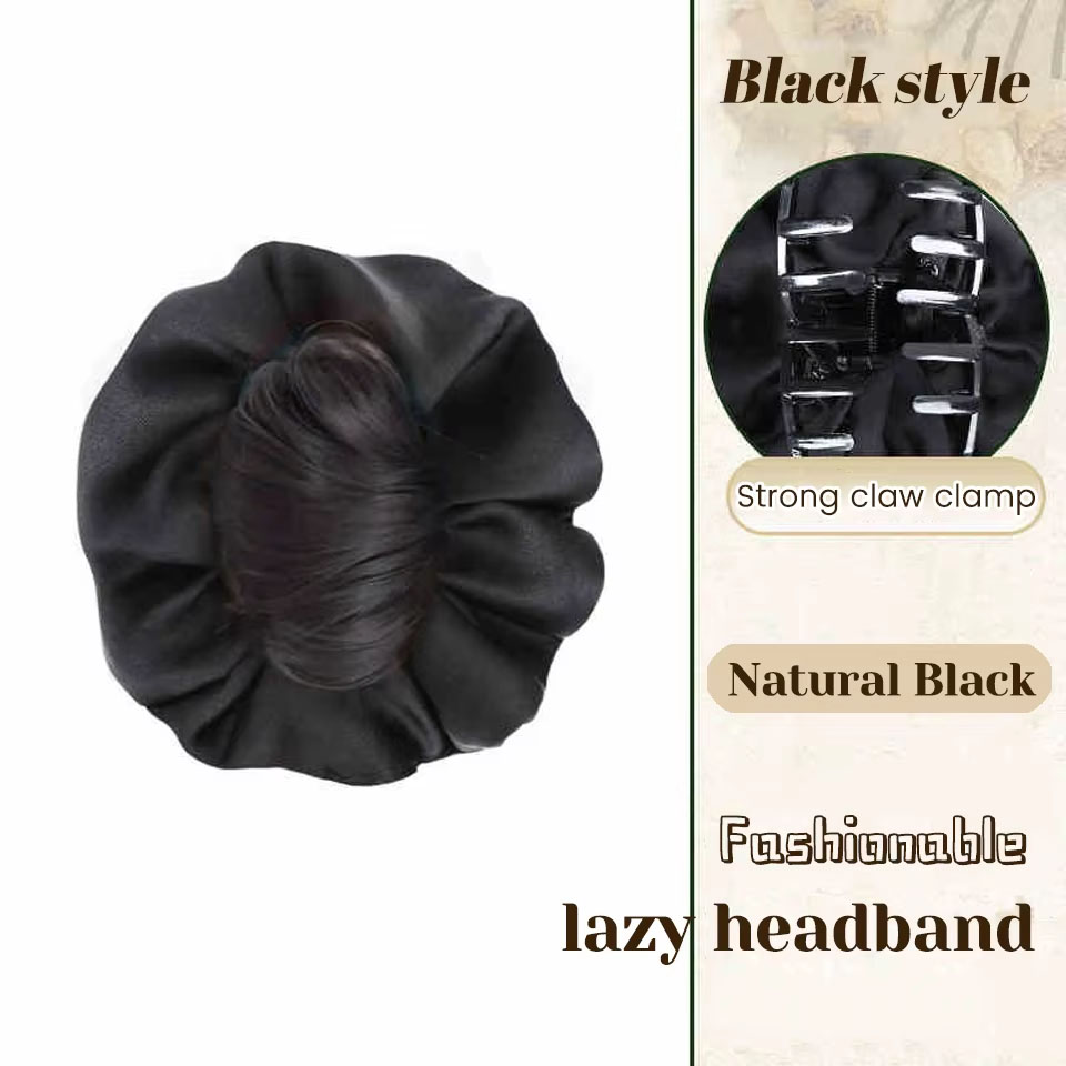 Coque pedaço de cabelo em linha reta chignon extensão mini faixa de borracha cabelo bun scrunchies sintético donut peruca acessório updo bun cabelo