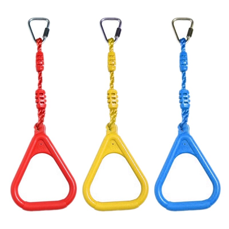 3Pcs Kleurrijke Swing Gymnastiek Ringen Outdoor Achtertuin Spelen Sets Speeltoestellen Klimmen Ring Obstakel Ring Voor Kinderen: Default Title