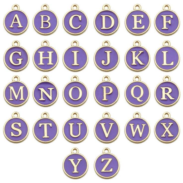 Juego de colgantes con letras del alfabeto de A-Z para mujer, pulsera y pendientes hechos a mano, accesorios para hacer joyas, suministros, 12mm, 1 Juego: Granate