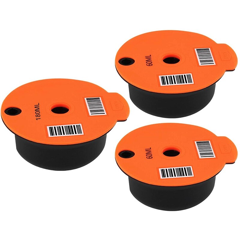 I Cafilas Filtre à Café Réutilisable Pour Tassimo Bosch, Capsule De Café Rechargeable, Compatible Avec Tassimo Bosch, 1 Capsule De 180 Ml + 2 Bouchons