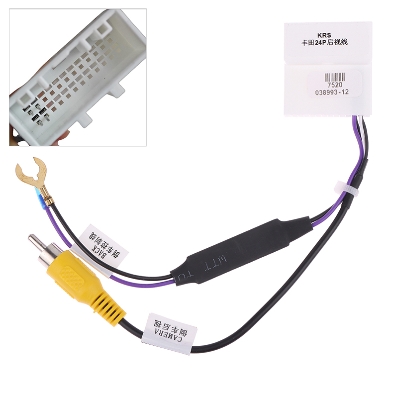 Câble adaptateur de sortie vidéo pour caméra de voiture, accessoires de bricolage, 24 broches, 1 pièce