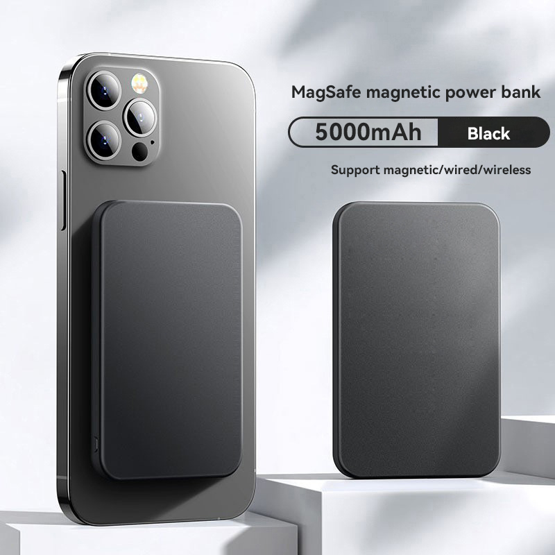 50000mAh Magnetic Power Bank 22.5W PD Fast Charging with Wireless Charger Portable Battery for iPhone 17 16 15 14: black / 10000mAh