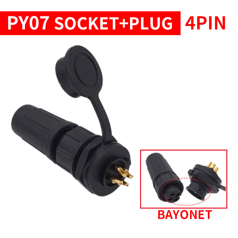 1Stck PY07 Z108 Hintern Anschlüsse Wasserdichten Stecker Kunststoff Steckdose IP67 Bajonett Gewinde 2Stift 3Stift 4Stift 5Stift 6Stift 7Stift 8Stift: Lavendel