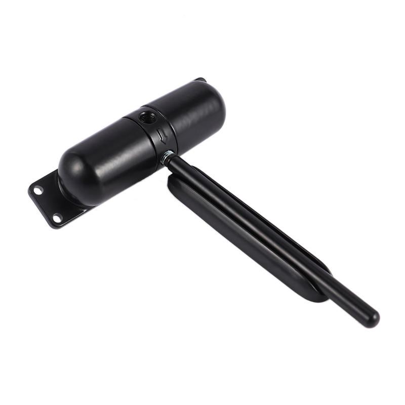 1 Set 20-70Kgs Black Adjustable Surface Mounted Spring Door Closer Automatic Door Closer Fire Rated Indo