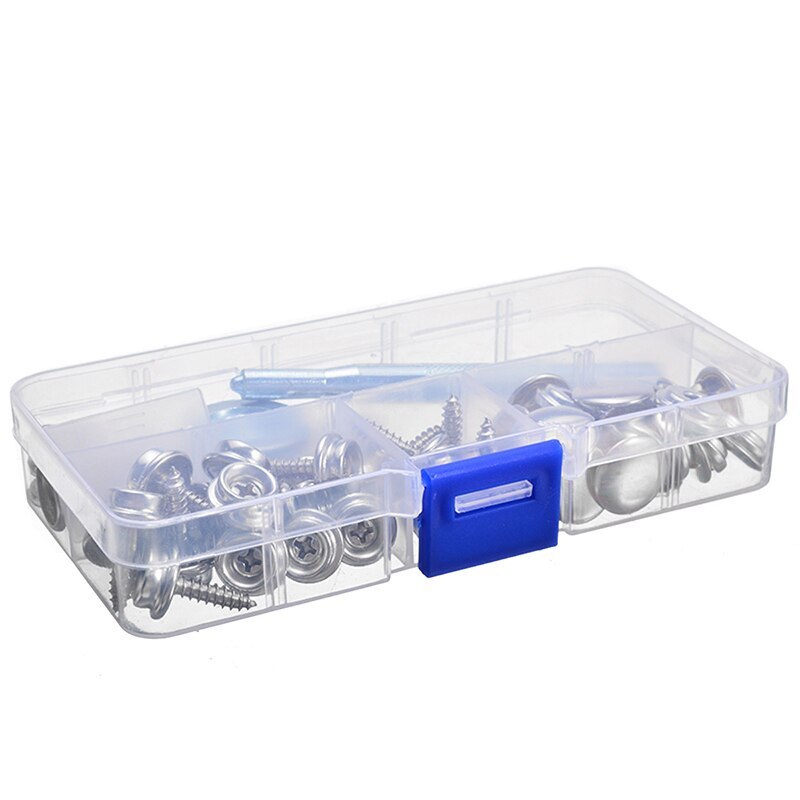 62pcs Metal Steel Boat Cover Canvas Snap Fastener Clip Repair Kit Awning Button Rivet Marine Hardware Accessories