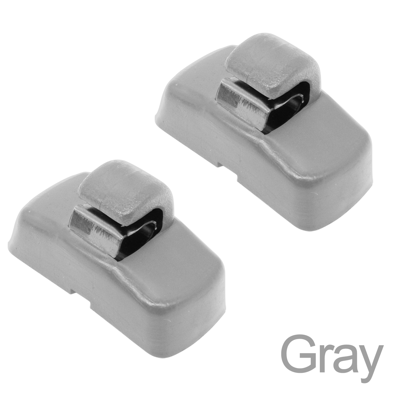 Apktnka 2x Auto Zonneklep Haak Clips Hanger Houder Gesp Beugel Retainer Voor VW Caddy Eos Gol Golf Lupo Polo Sharan Touran: GRIJS