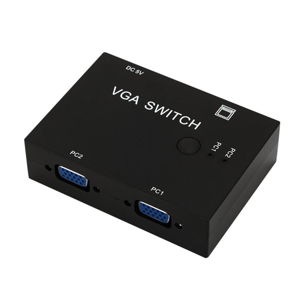 2 In 1 Out Vga Selector Box Computer Screen Video Signal Switcher Draagbare Usb Video Switch Box