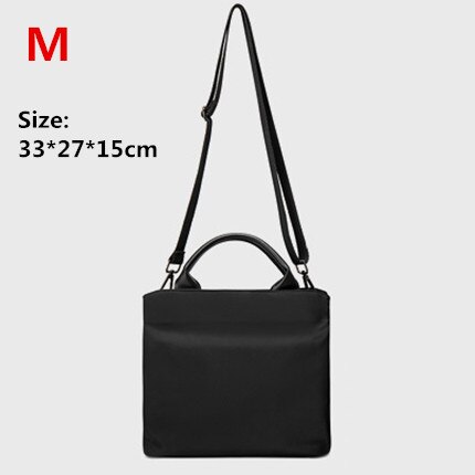 Casual woman's Briefcases High capacity material document Bag business trip A4 laptop phone Organize package Accessories supplie: Black M