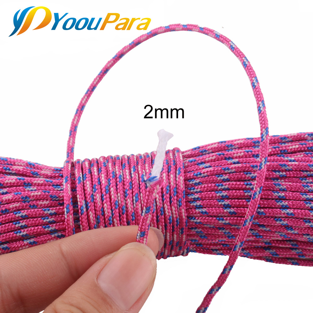 100 Kleuren Paracord 2mm 100 FT Een Stand Cord Parakord Touw Paracorde Cord Voor Sieraden Maken Paracord Armband