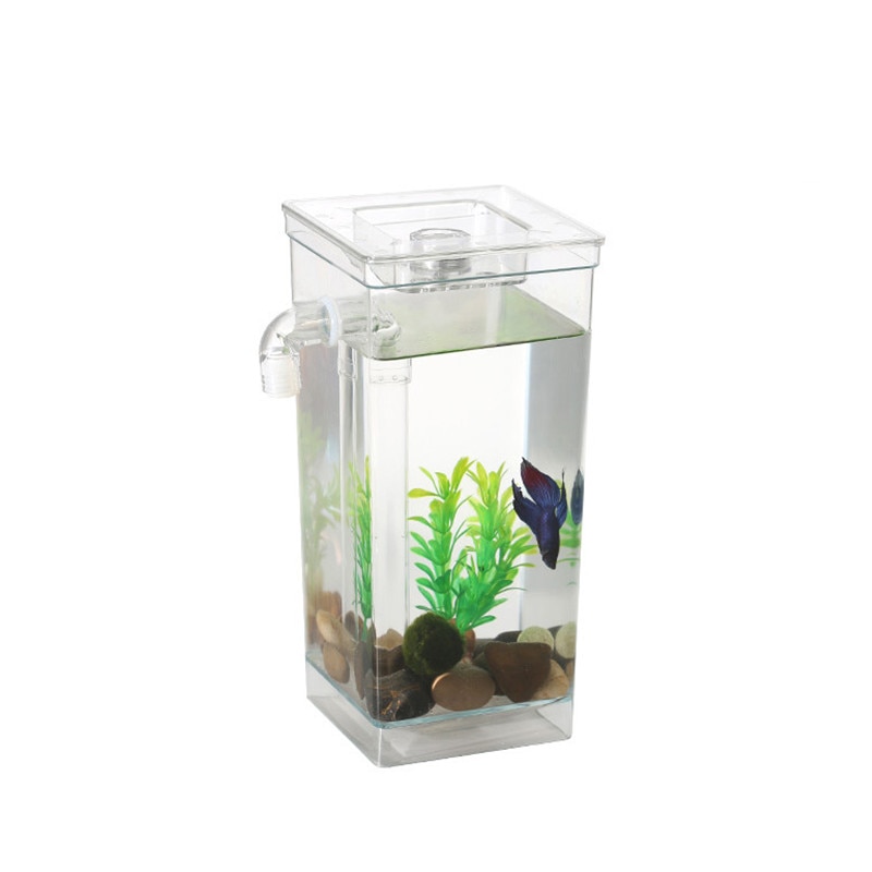 Self Cleaning Aquarium Fish Bowl With LED Light Decorative Mini Ecological Betta Fish Tank Incubator Bowl Kid