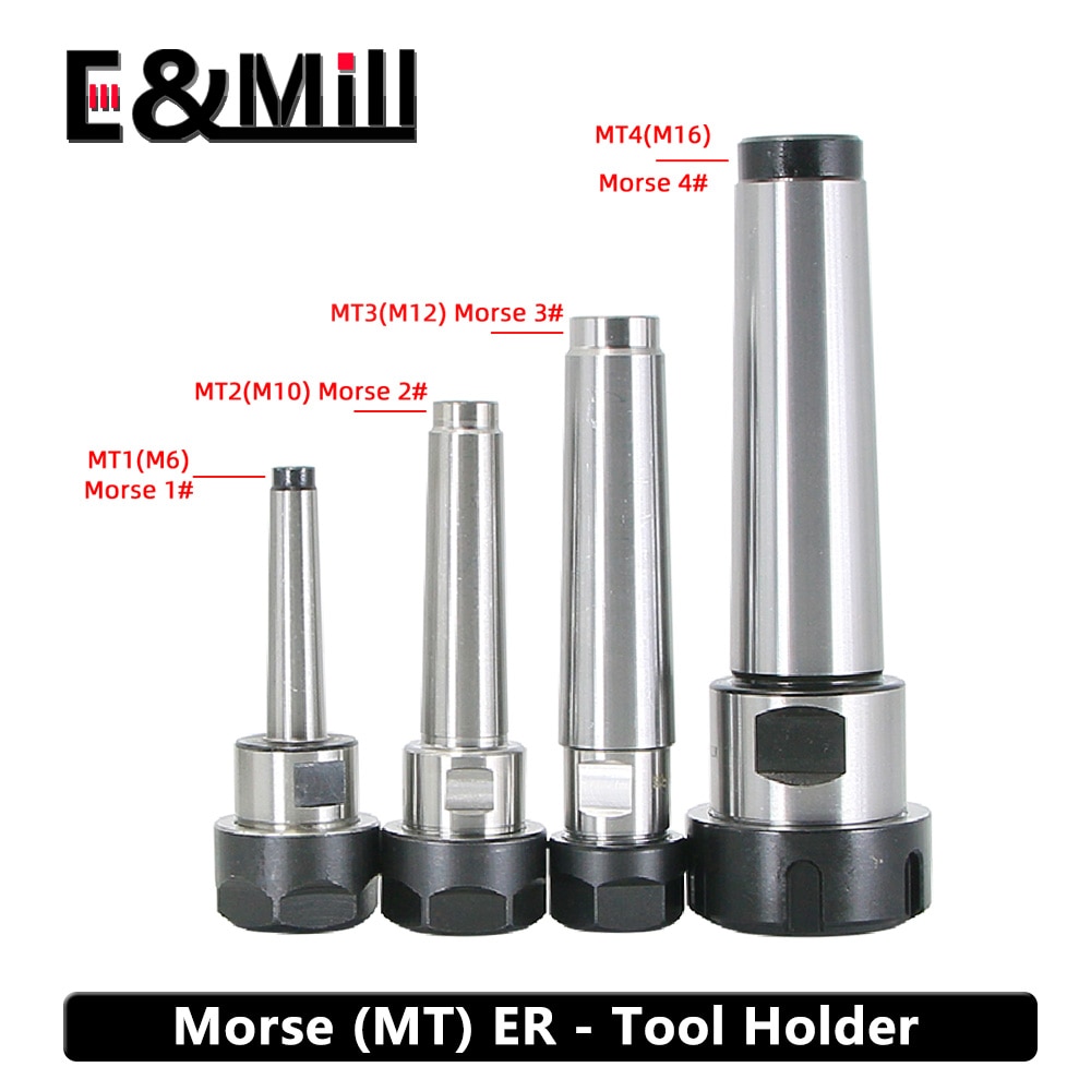 MT1 MT2 MT3 MT4 Rear Pull Morse Thread tool holder ER20 ER25 ER32 MTB ER tool holder M6 M10 M12 M16 collet for cnc lathe Milling
