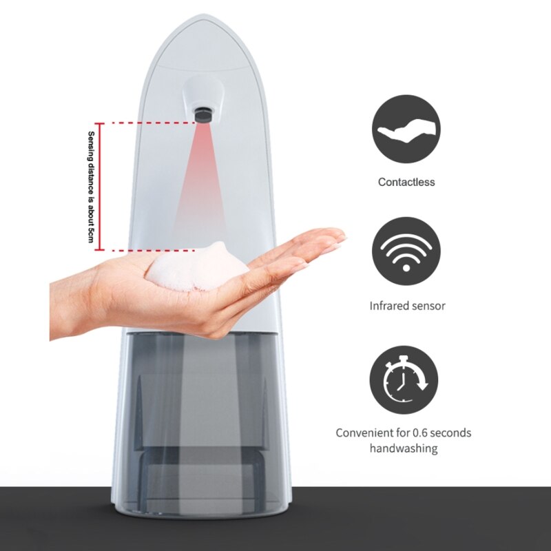 330ML Automatic Touchless Soap Dispenser Portable Hand Cleanner Induction Sterilize Auto Hand Infrared Wall-mounted Sprayer U1JE
