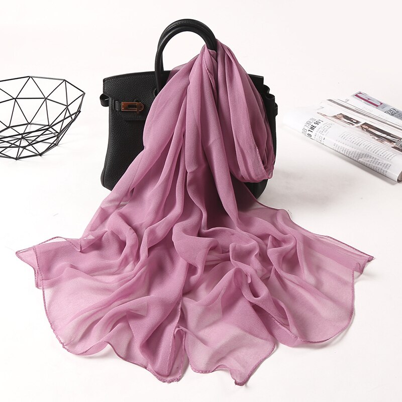 Mode Zon Zijden Sjaal Vrouwen Bloem Georgette Bandana Elegante Zee Strand Shawl Soft Hijab Lange Dunne Zijden Sjaal: A9