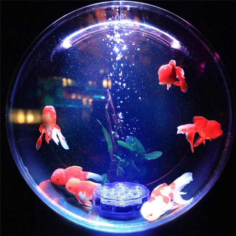 Lampe de Nuit Sous-marine à 10LED RGB SubSN, Luminaire à Piles, Idéal pour un Jardin, une Piscine, un Vase ou une ixde Mariage