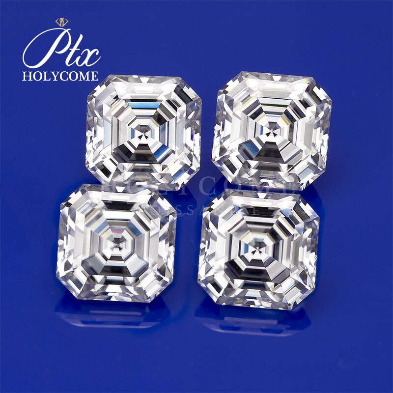 offre spéciale couleurs pierre gemme 5.5mm Asscher coupe diamant forme D couleur VVS1 pur blanc moissanite pour faire des bijoux