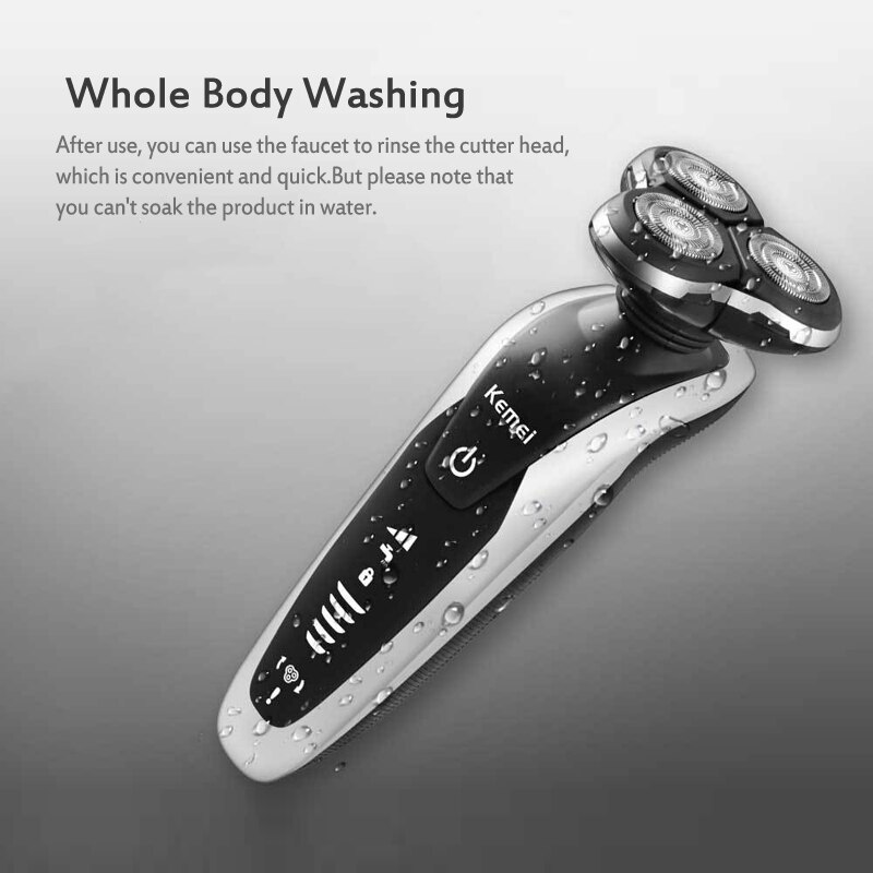 Kemei Electric Shaver Men's 7-in-1 Multi-Function Nose Hair Trimmer and Toothbrush Facial Cleanser Hair Trimmer Machine D42