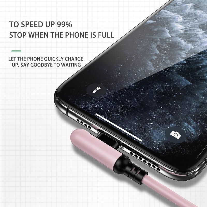 3a 90 asteen usb datakaapeli 0.3/1.2/1.8m 8 pin foe iphone laturi kaapeli neste silikoni pikalatausjohto iphonelle 13 12 11