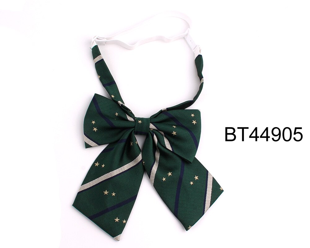 Pajarita grande de gran tamaño para mujer, cuello de uniforme, nudo de lazo de mariposa para mujer, corbatas de lazo a rayas para adultos, corbatas para niñas: Rojo
