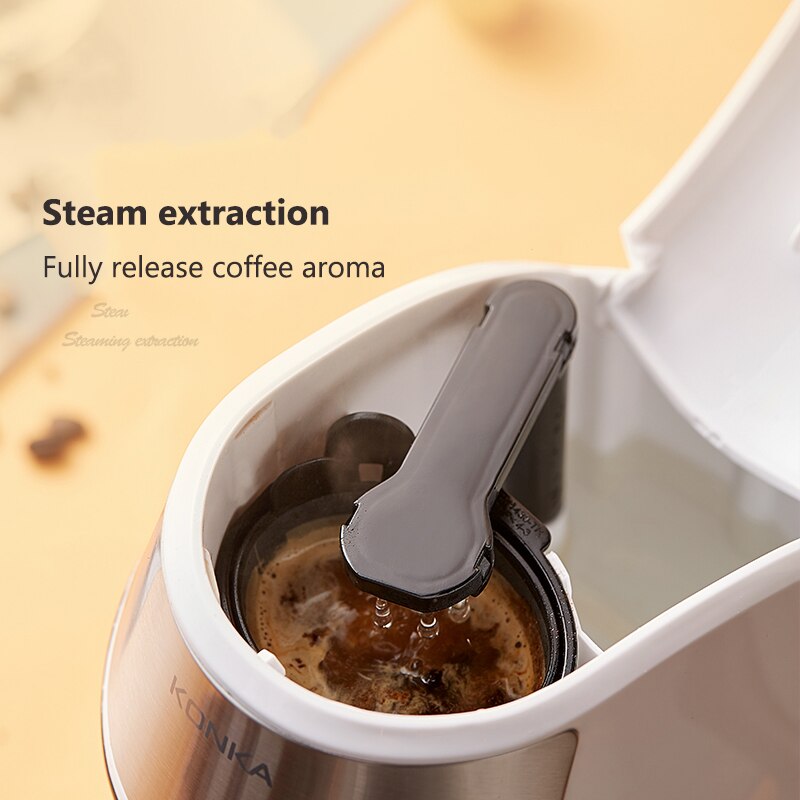 Liten kaffemaskin hjemme 300ml bærbar kontor te -bryggemaskin dryppfilter type