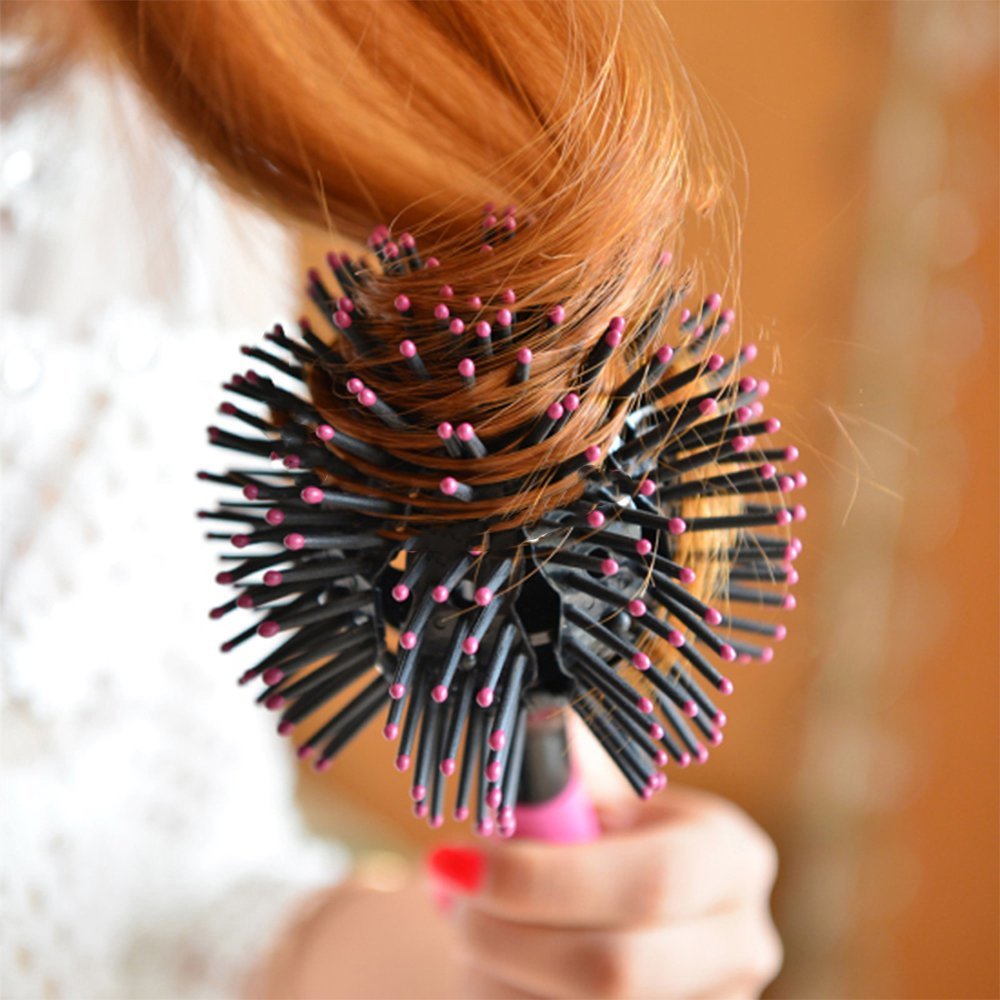 3D Round Hair Brush Hair Comb Salon make up 360 degree Ball Styling Tools Magic Detangling Hairbrush Heat Resistant Women Comb