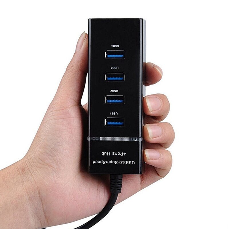 1 Pcs USB3.04 Port HUB Hub Computer USB Multi-Interface Splitter & 1 Set Bluetooth 5.0 USB Transmitter Receiver