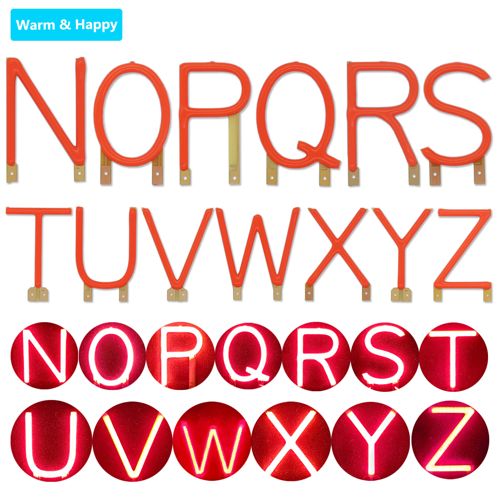 N-Z Letter Licht Decoratie Rood Licht 0.45W Led Lichtgevende Gloeidraad DC2.8-3.0V Nachtlicht Bruiloftsfeest Outdoor Decoratie Gebruik