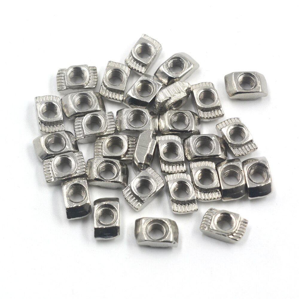1515 aluminiumsprofiler med sporspor  m3/m4/m5 forniklede t-bolter hammerhodemutter 30/50/100 stk.