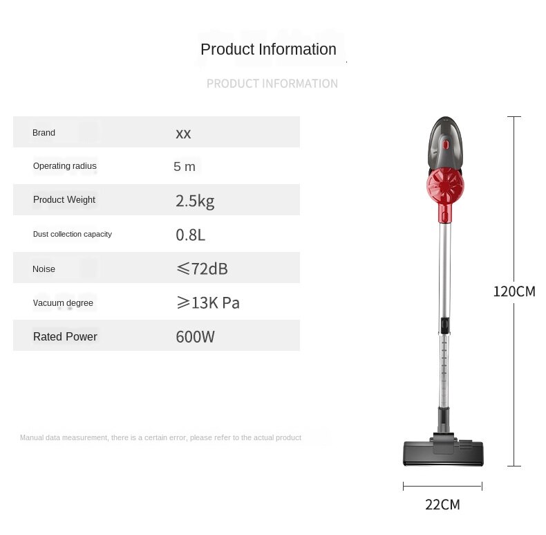 Vacuum Cleaner Handheld Household Vacuum Large Suction Pusher Carpet Powerful Mite Removal Small Vacuum Cleaner High Power