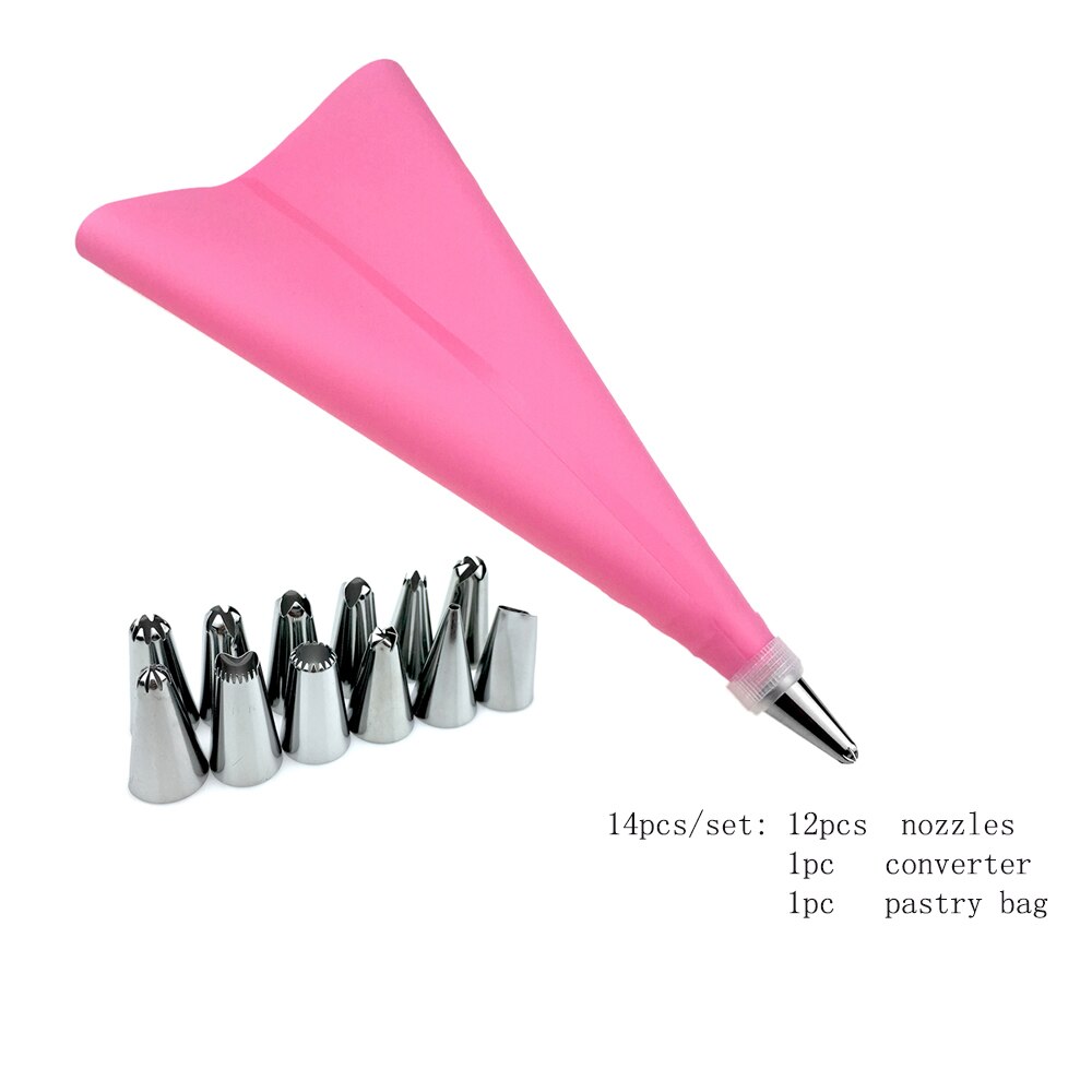 Silicone Forms Icing Piping Nozzles Pastry Bag Pastry Bakeware Baking Tools Fancy Cake Mold Cake Decorating Tools 3/8/14/18pcs