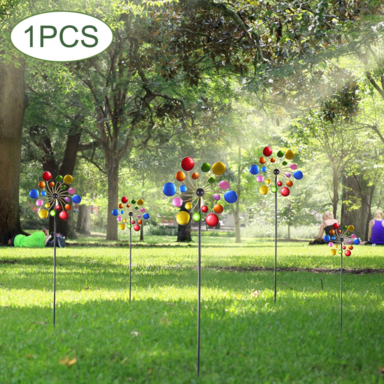 Rotating Windmill Housewarming Iron Wind Spinners Wind Sculptures for Landscape Patio Farmhouse Lawn Decor