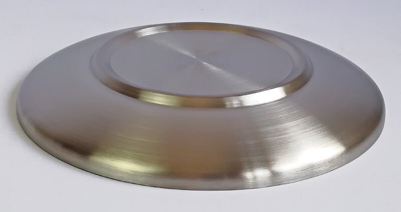 Dinner Plate 304 Stainless Steel Dinnerware 8 Inch Round Plate Eco-Friendly Tableware Household Fruit Plate Nut Dish Plate