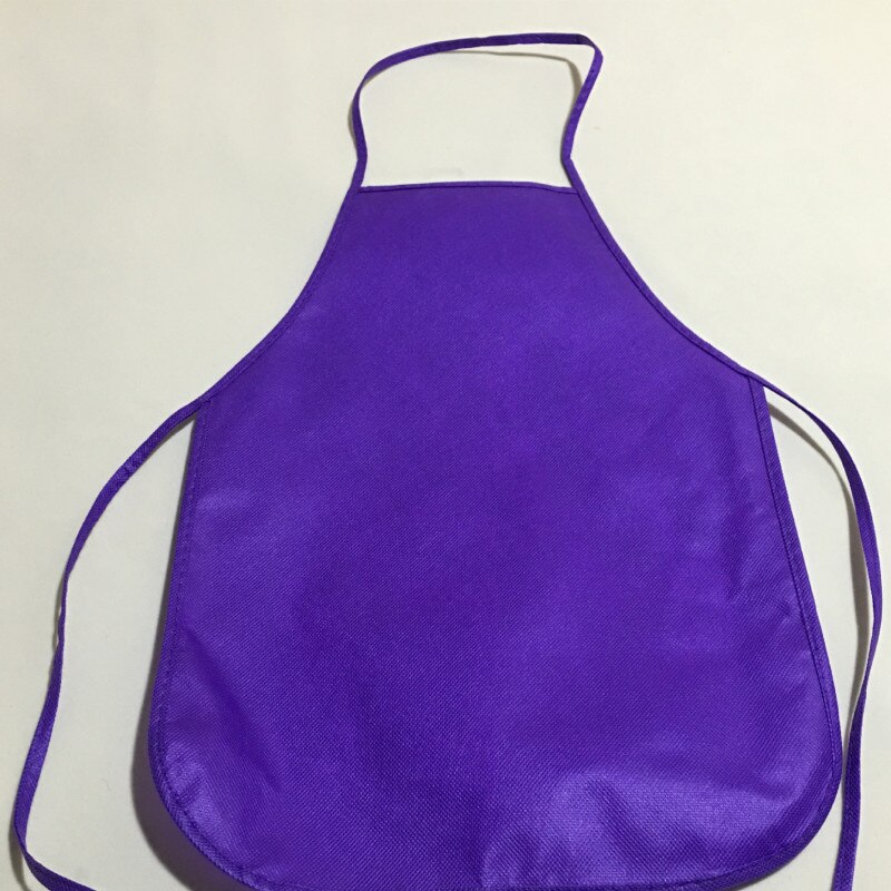 1 Pc Kind Kleurrijke Niet-geweven Stof Schorten Kids Schilderen Antifouling Slabbetjes Keuken Bakken Koken Voeden Burp Doeken Voor zuigeling: Marineblauw