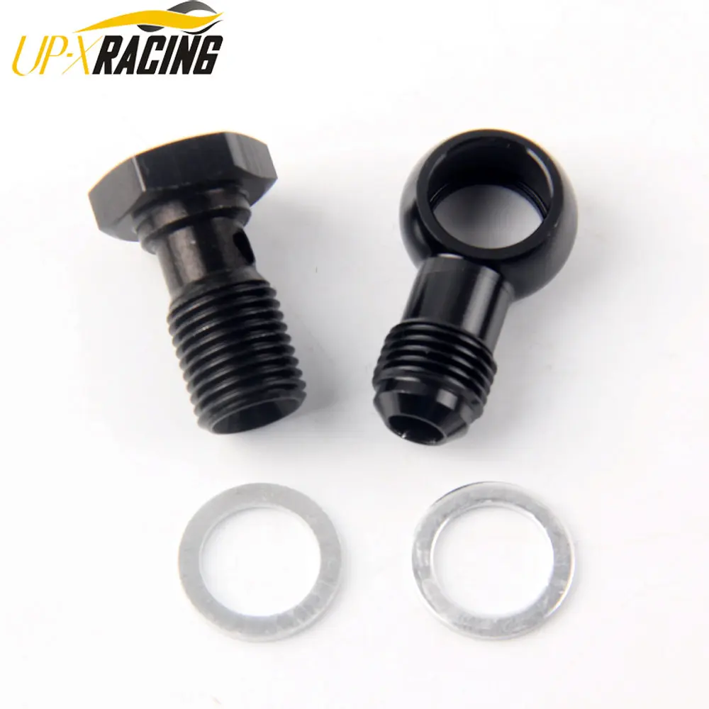 Tornillo de embrague hidráulico de perno M12 x 1,5 M14 x 1,5 con montaje de Banjo de aluminio salida Banjo macho an6 adaptador de ajuste 12mm 14mm