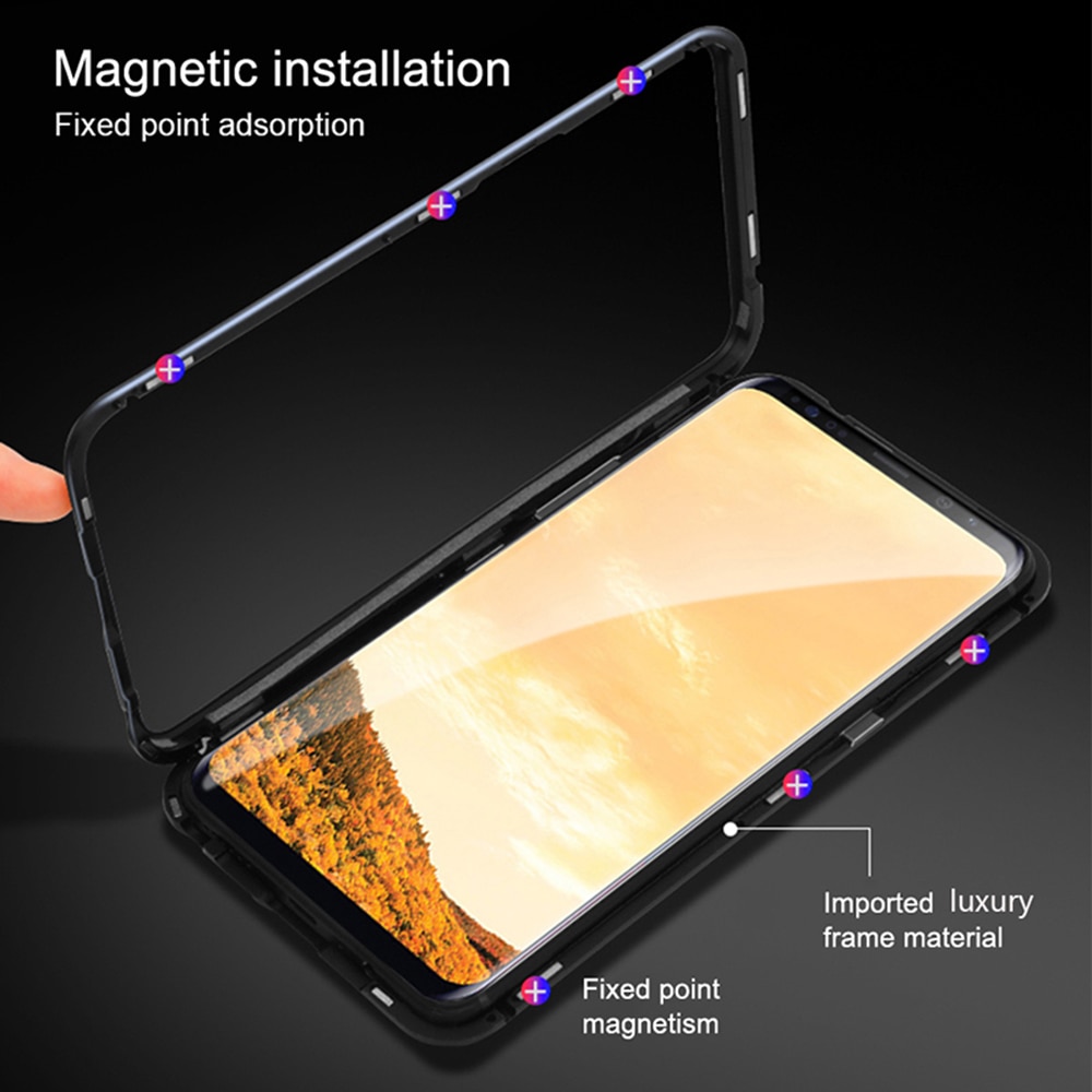 Magnetic Adsorption Case for MOTOROLA MOTO E6 G6 G7 G8 Play Plus G7 Plower E5 One macro Tempered Glass Magnet Case