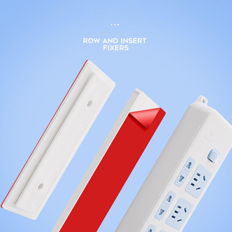 Seamless Punch-free Plug Sticker Holder Self Adhesive Wall Mount Power Strip Holders Socket Fixer Cable Organizer Home Organizer