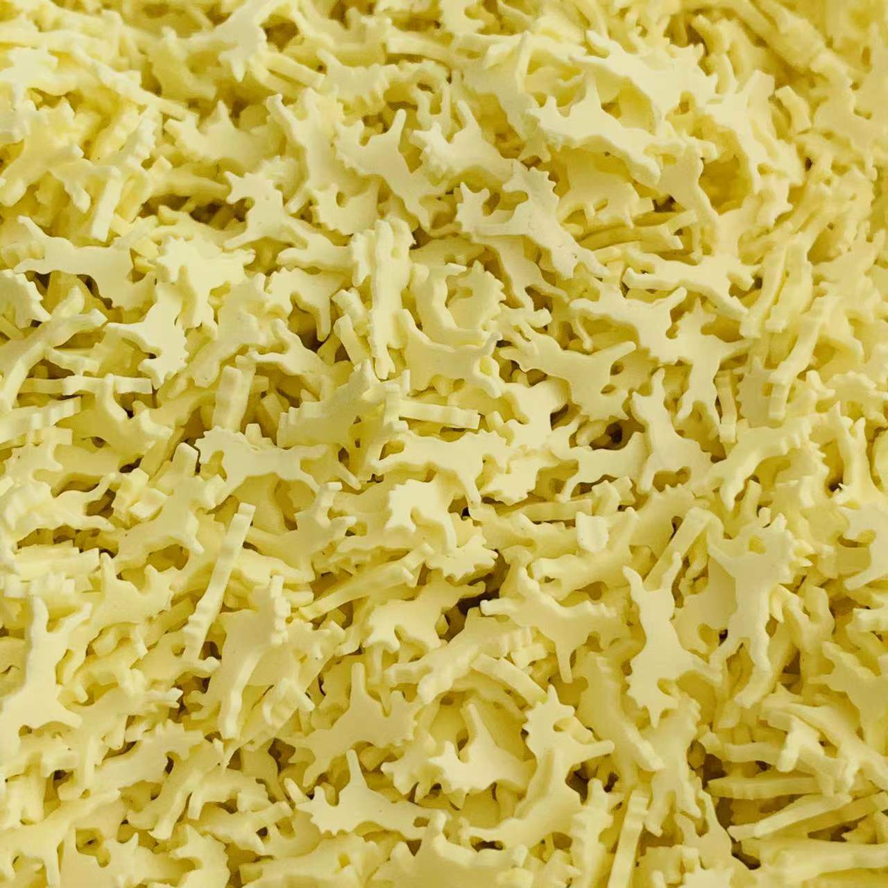 Tranches de licorne en argile polymère, , 500g, joli filet de cheval pour décoration Mobile, accessoires artisanaux DIY: yellow